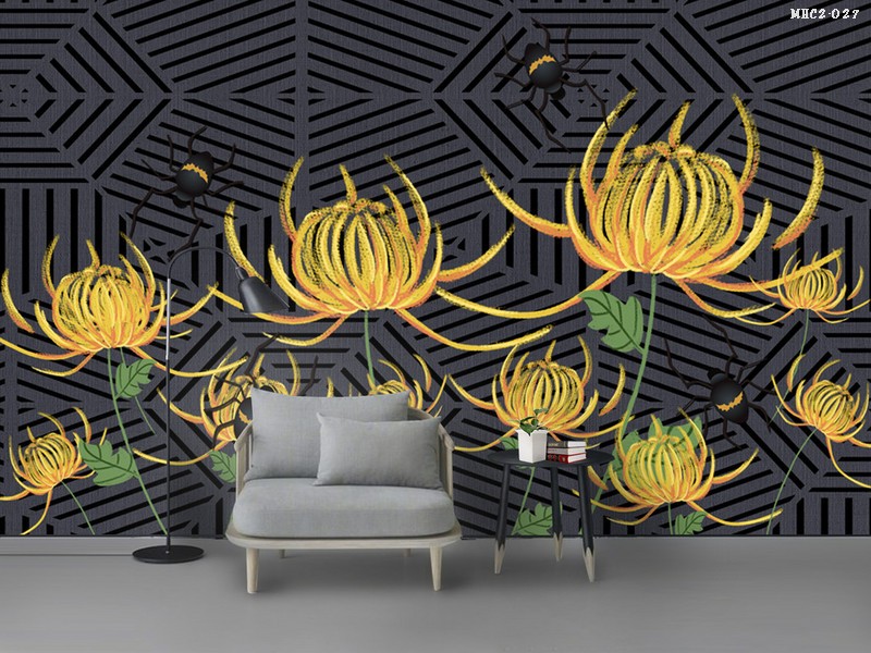 Tranh hoa cúc vàng MHC2-027